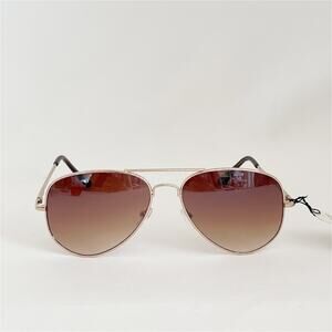 FOSSIL Tiana Aviator Sunglasses Gold Brown Gradient Lens Unisex